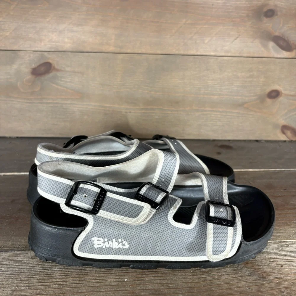 birkenstock birki kids youth size 34 shoes gray slingback comfort sandals